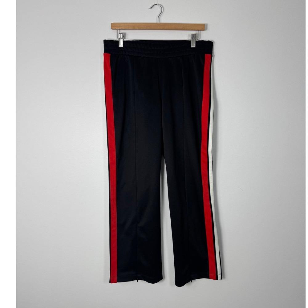 Athleisure Wild Fable Womens Medium Track Pants Black Red White‎ Side Stripe New
